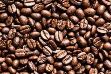 Roasted Coffee Beans background texture. 