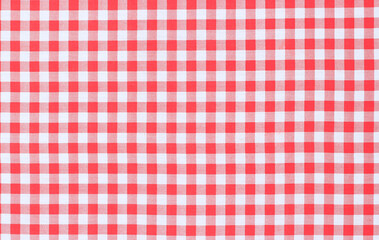 red and white checkered tablecloth