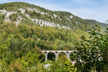 The viaducts of morez in the Jura mountains