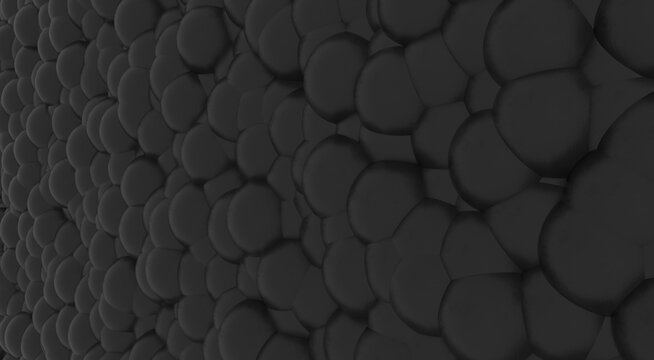 Gray reflective bubbles close together. 3d rendering. 8K. © PROKOPYCH