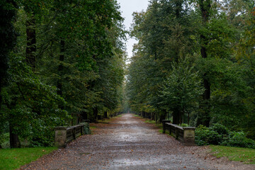 Schlosspark vom Schloss Moschen in der Ortschaft Moschen