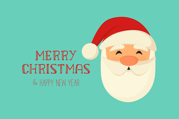 Santa Claus - Christmas Background - Happy Holidays - Stock Vector Illustration