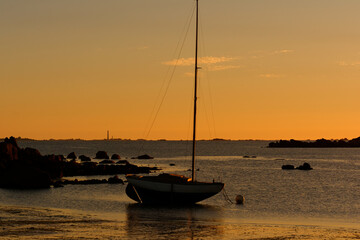 coucher de soleil en Bretagne