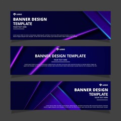 Set of creative modern abstract vector business banners design. Template ready for use in web or print design.