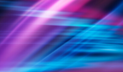 Dark empty abstract background. Bright light lines, waves. Neon laser shapes. Futuristic show.