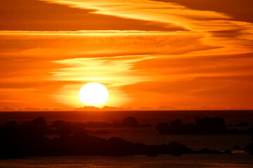 coucher de soleil en Bretagne