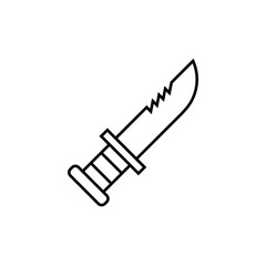 combat knife icon element of weapon icon for mobile concept and web apps. Thin line combat knife icon can be used for web and mobile. Premium icon on white background