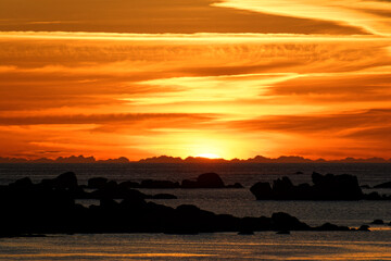 coucher de soleil en Bretagne