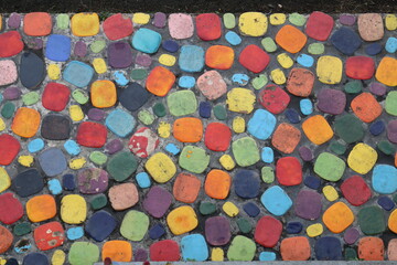 background of Colorful Glazed Tiles 