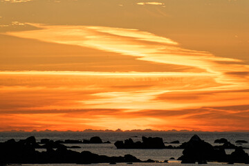 coucher de soleil en Bretagne