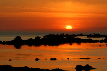 coucher de soleil en Bretagne