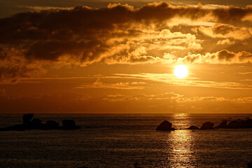 coucher de soleil en Bretagne