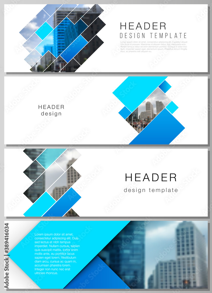 Aufkleber the minimalistic vector illustration of the editable layout of headers, banner design templates. abs