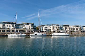 lexpenisve luxury boats in the harbor of La Rochelle