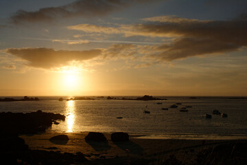 coucher de soleil en Bretagne