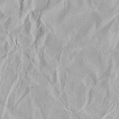 White vintage and old looking crumpled paper background. Retro cardboard texture. Grunge paper for drawing. Ancient book page. Present wrapping.