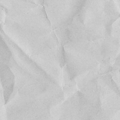 White vintage and old looking crumpled paper background. Retro cardboard texture. Grunge paper for drawing. Ancient book page. Present wrapping.