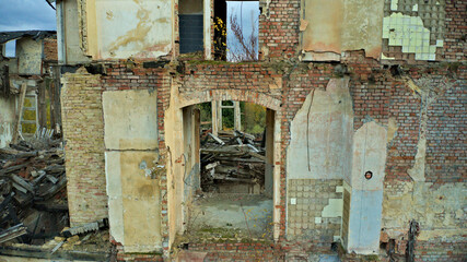 Lost place. Vogelperspektive. 