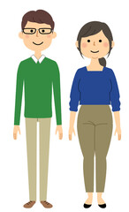 若い男女　夫婦　カップル