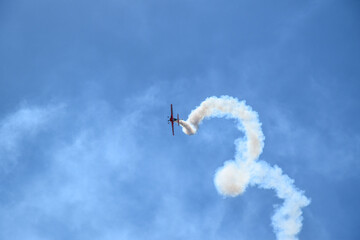 Airplane flying in the sky