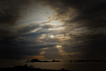 coucher de soleil en Bretagne