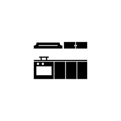 Kitchen set icon logo, vector design