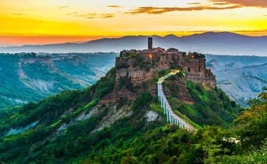 View of Civita di Bagnoregio, Lazio, Italy