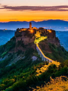 View of Civita di Bagnoregio, Lazio, Italy