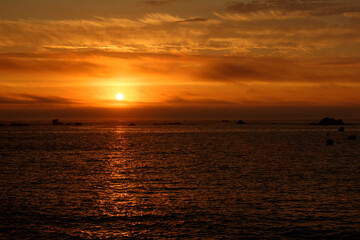coucher de soleil en Bretagne