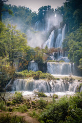 Thi Lo Su waterfall the largest waterfall in Thailand.