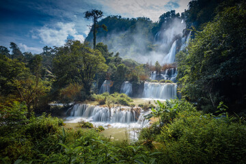 Thi Lo Su waterfall the largest waterfall in Thailand.