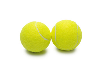 Tennis balls isolated on white background.