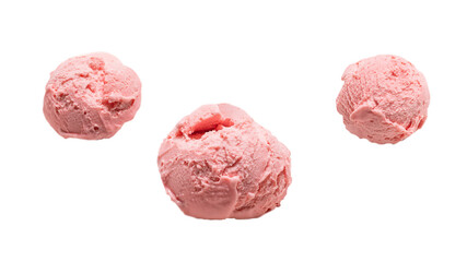 Ice-cream ball isolated on white.