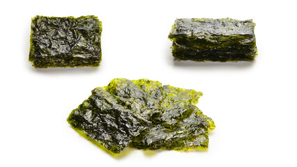 Nori seaweed isolated on white.