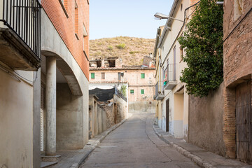 Fototapeta na wymiar a street in Jorba town, province of Barcelona, Catalonia, Spain