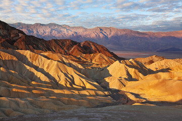 Sunset. The Death Valley in California