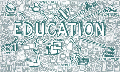 Vector Illustration of Icon Collection with Education Concept