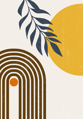 Abstract  Sun print boho minimalist printable wall art