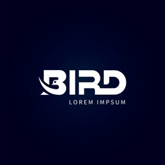 Bird Letter logo concept focus bird on B initial letter for business identity