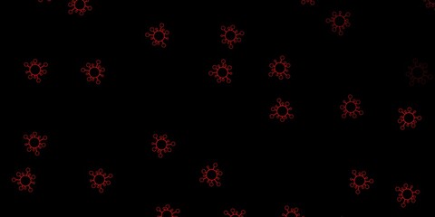 Dark red vector template with flu signs.