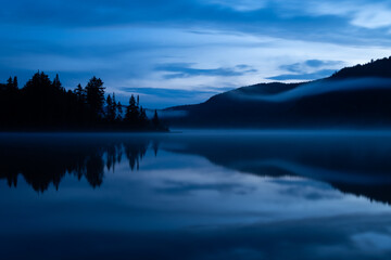 Blue hour mirror, Mont Tremblant QC