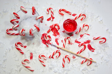 Christmast candy canes painting workshop