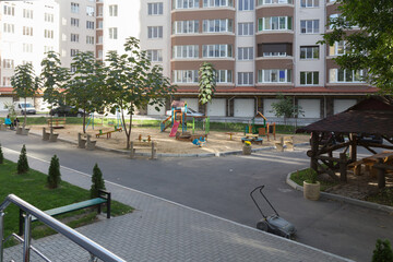 Development of new modern apartment building.