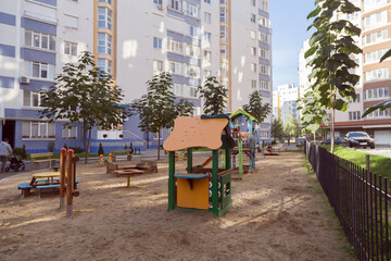 Development of new modern apartment building.