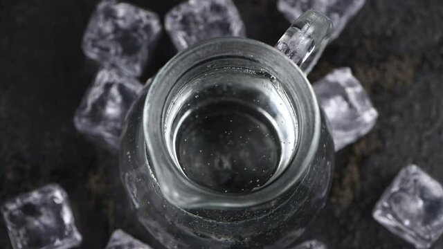 Chilled sparkling Water as not seamless loopable footage (4K)