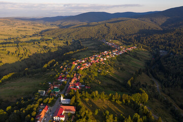 Aerial drone photograph of Garana village .(also known as Wolfberg from it's germanic population)...