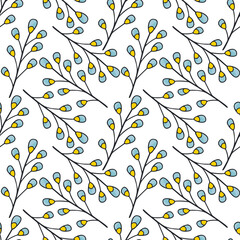 Flowers seamless pattern for print textile. Scrapbooking and wrapping paper. Nature wallpaper. 