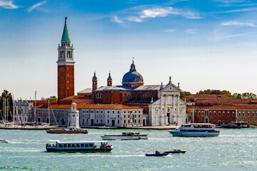 Picturesque view on abbey San Giorgio Maggiore (Isola di S. Giorgio Maggiore). Venice, Italia.