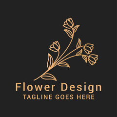 Flower logo icon vector template.