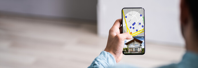 Man Searching For Real Estate Online